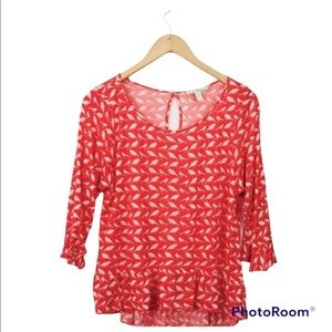 Anthropologie | Weston Wear Bird Printed Top